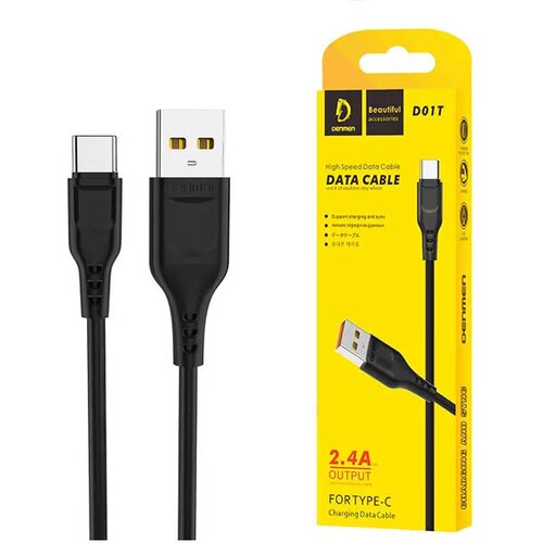 Denmen Kabel USB-C 2.4A 2400mAh 1m črn Cene