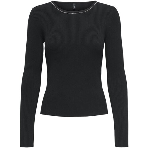 Only Puloverji Onlemma Ls Bling O-Neck Knt 15361913 Črna Cene