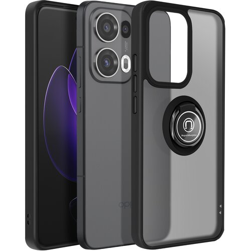 AVIZAR Ohišje za Oppo Reno 13 Pro Magnetni obroček prozoren nazaj, Črna, (5000013731) Cene