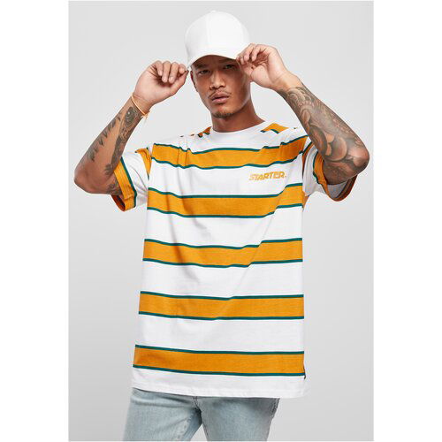 Starter Black Label Starter Logo Striped Tee White/Yellow Cene