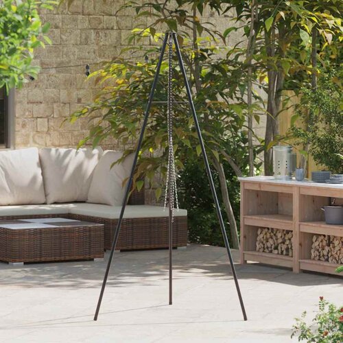  Tripod za logorsku vatru Crna 92 x 92 x 191,5 cm Čelik Cijene