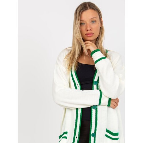 Fashion Hunters Wholesale Ecru women&amp;#039;s cardigan with RUE PARIS buttons Slike