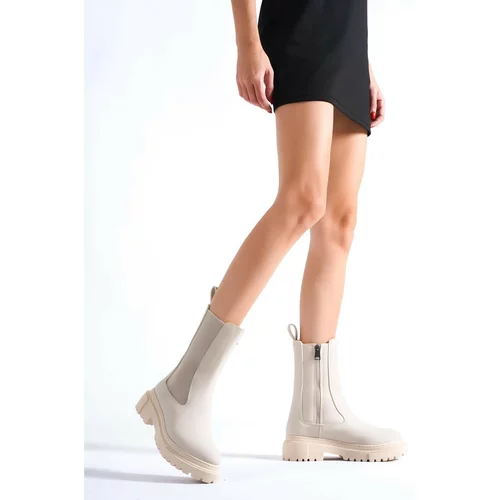 Capone Outfitters Ankle Boots - Beige - Block