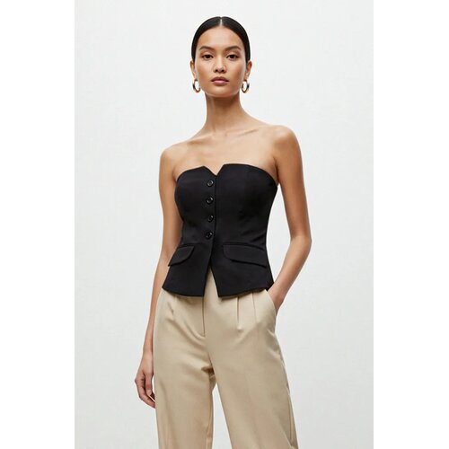 TRENDYOLMILLA ženski top Twoaw24Ye00034, crna Slike
