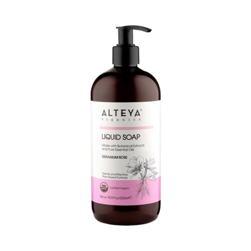 Alteya Organics Liquid Soap Geranium Rose Slike