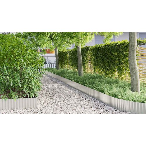  Rubovi Trave 1000 x 25 x 0,03 cm Pocinčani čelik Srebrna Slike