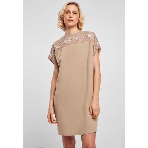 UC Ladies Women&amp;#039;s Lace T-shirt Softtaupe Dress Slike