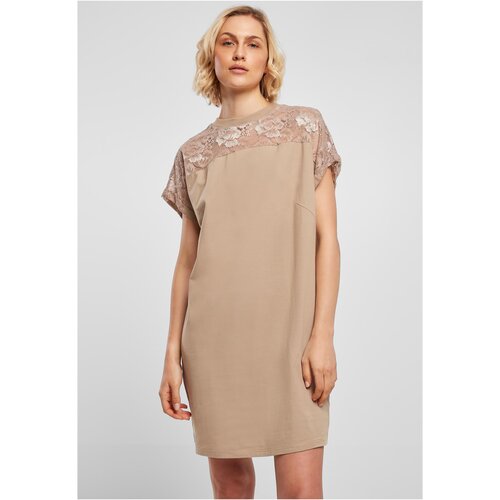 UC Ladies Women's Lace T-shirt Softtaupe Dress Cene