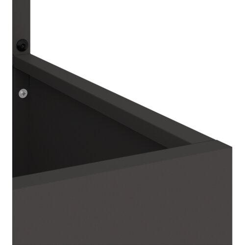 VidaXL Vrtni Sadič s Dekorativnom Pločom Crna 32 x 140 cm Slike