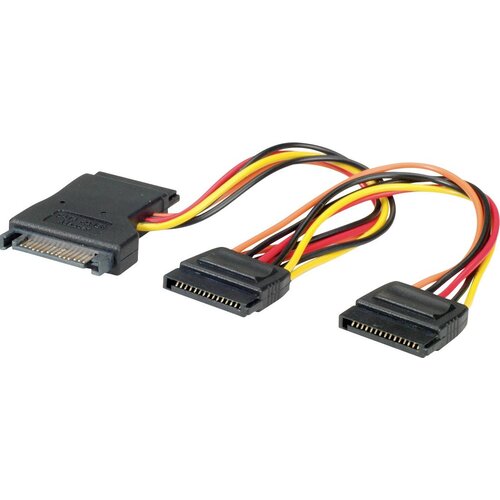 Roline trdi disk priključni kabel [2x električni ženski konektor SATA - 1x električni mo&scaron;ki konektor SATA] 0.30 m, (20417318) Cene