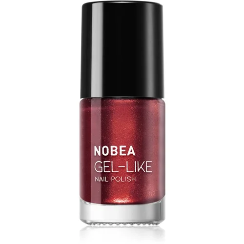 NOBEA Metal Gel-like Nail Polish lak za nokte s gel efektom nijansa Polish Ruby 6 ml