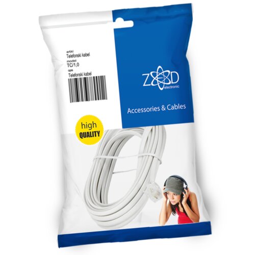 Zed Electronic Telefonski kabl sa konektorima, dužina 1 metar &ndash; TC/1,0 Cijene