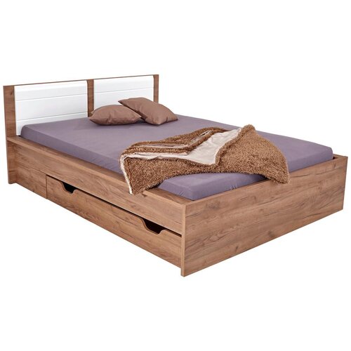 Mömax Postelja Avensis New, Temni Hrast, Bela, 140x200 Cene