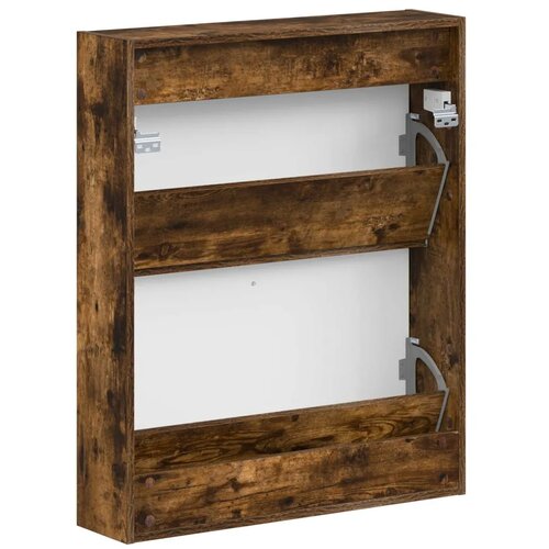  Ormar za cipele na zidu DELFT 71 x 17 x 86 cm Konstruirano drvo - Dimljeni hrast Slike