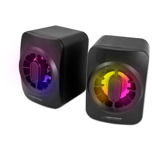  Zvučnici 2.0 ESPERANZA USB SPEAKERS 2.0 LED RAINBOW SAKARA EGS104