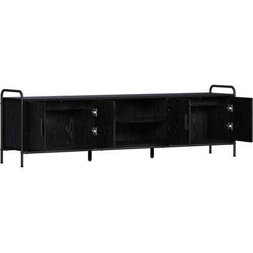  TV ormar 167,5 x 33 x 50 cm Crni hrast Konstruirano drvo Slike