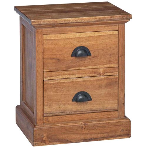  Noćni ormarić Prirodna 40 x 30 x 50 cm Čvrsto teak drvo Slike