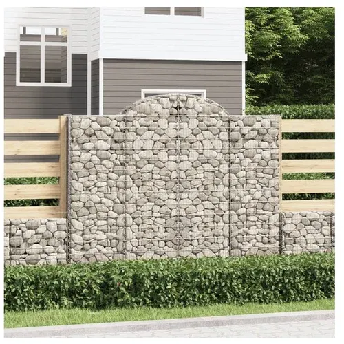 vidaXL Obokane gabion košare 10kosi 200x30x160/180 cm pocinkano železo