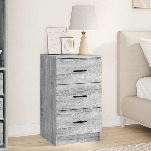 VidaXL Noćni ormar Sivi hrast sonoma 38 x 38 x 66 cm Konstruirano drvo Slike