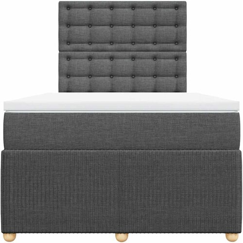  Krevet box spring s madracem tamnosivi 120 x 190 cm tkanina Slike