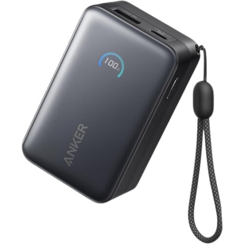 Anker Nano 10000mAh, 45W, sa ugradjenim USB-C kablom na izvlacenje, Power Bank crni Slike