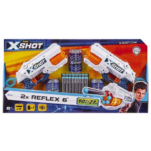 X SHOT set pištolja excel reflex double blasters beli Slike