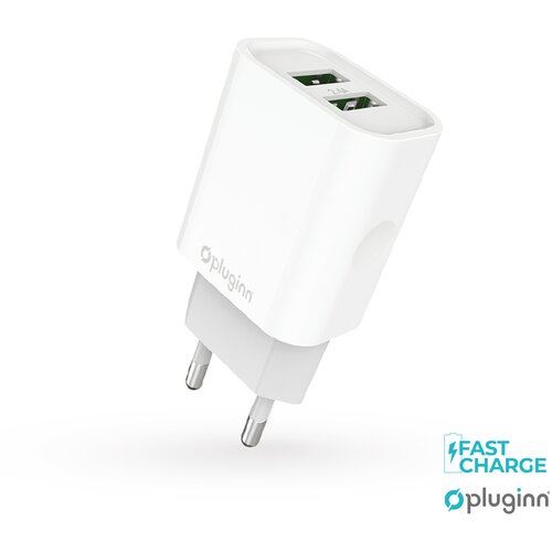  kućni punjač PI-D47, 5V, 2.4A, 12W 2xUSB sa type c kablom beli ce Cene