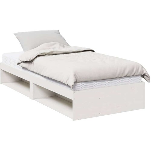  Dnevni krevet s madracem bijeli 100x200 cm puno drvo bor Slike