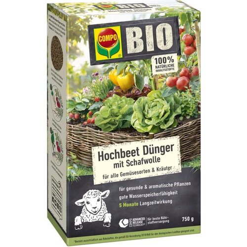 BIO gnojilo za visoke grede z ovčjo volno - 750 g Cene