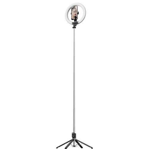 Selfie Ring Aura Blavec LED obroč 25 cm + stativ + daljinski upravljalnik &amp;ndash; 230 cm (RLP55-TRB23) črn Slike