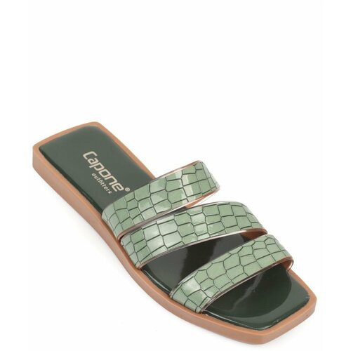 Capone Outfitters Mules - Green - Flat Slike