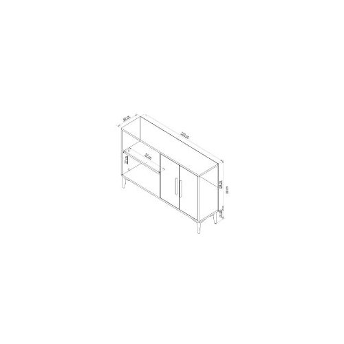 Woody Fashion Hartın - white, gold whitegold console Slike