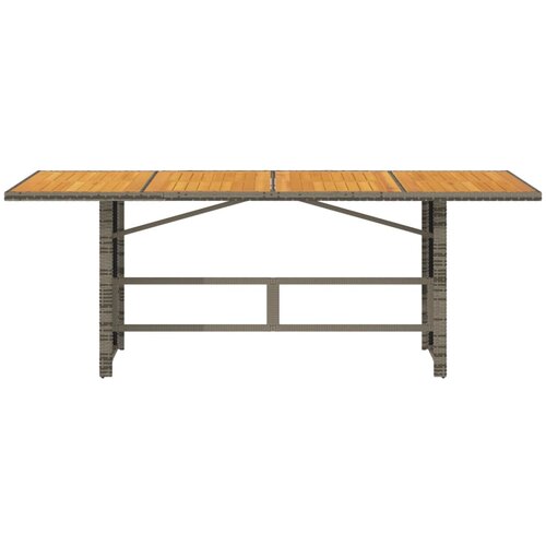  Vrtni stol s pločom od drva bagrema sivi 190x80x75 cm poliratan Slike