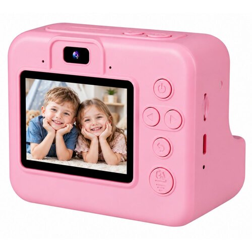 LEAN Toys dječji digitalni fotoaparat s instant ispisom fotografija, rozi Slike
