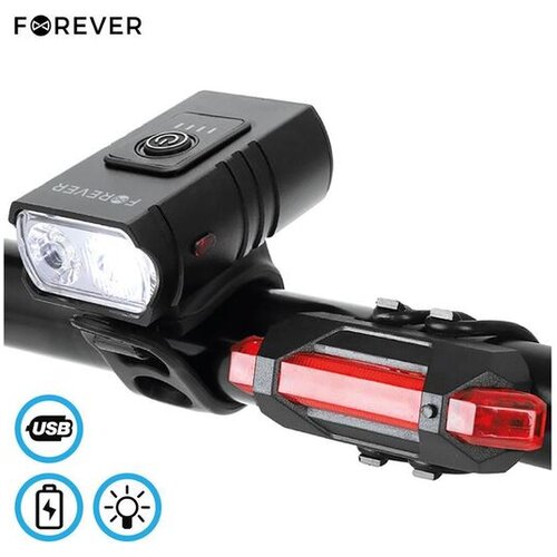 Forever komplet kolesarskih LED luči, polnilna baterija, vodoodpornost BLG-200 Cene