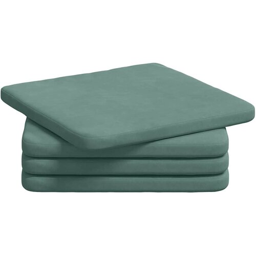 VidaXL Jastučići za sjedenje 4 pcs Morska zelena 40 x 40 x 3 cm Bar&amp;scaron;un - zelena boja mora Slike