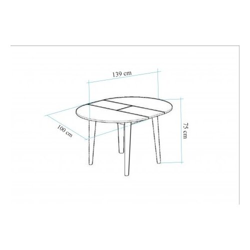 Hanah home vina 139 - walnut walnut extendable dining table Slike
