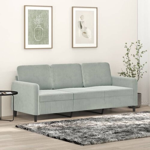 vidaXL Trosed svetlo siv 180 cm žamet Cene