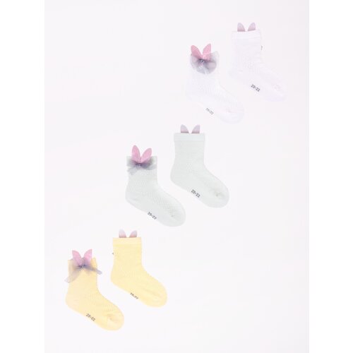 Yoclub Kids&amp;#039;s Ankle No Show Boat Socks Patterns 3-Pack SKC/3D-AP/3PAK/GIR/001 Slike