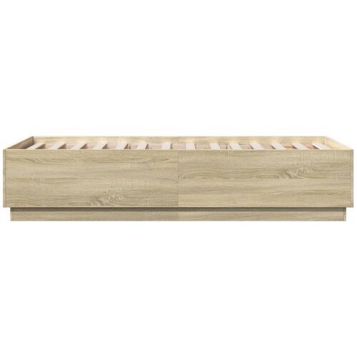  Okvir za krevet s LED svjetlima 75x190 cm od konstruiranog drva Slike