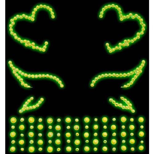 Leg Avenue Ayla Face Jewel Sticker EYE046 Clear Cene