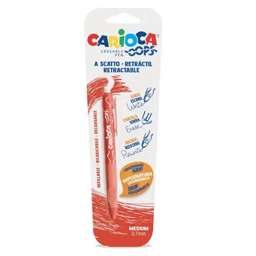 Carioca Oops crvena kemijska sa gumicom 0,7mm - Cene