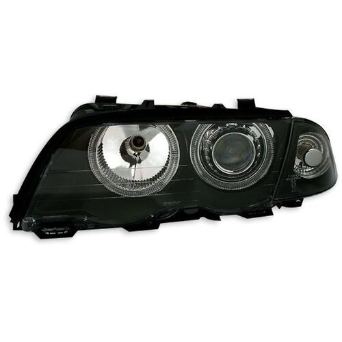 Oem Kristalni farovi Angel Eyes BMW E46 Limuzina (98-01), Crni Cene