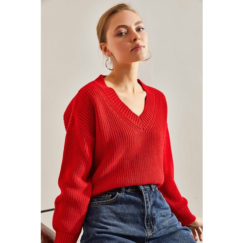 Bianco Lucci Women's V-neck Sweater Cene