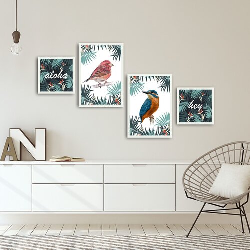 Wallity 4PBCT-11 Multicolor Decorative Framed MDF Painting (4 Pieces) Cijene