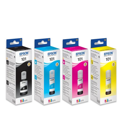 Epson Tinta 101 EcoTank 4-colour Multipack, C13T03V64A Cene
