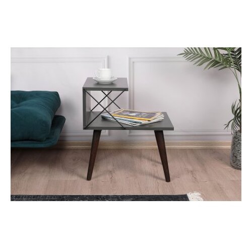 Hanah home Cross komoda u antracit boji, crna Slike