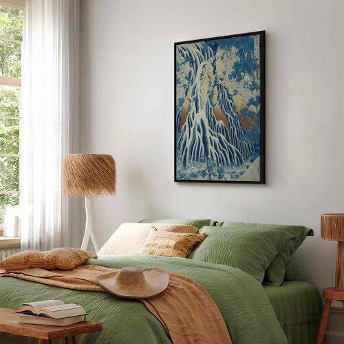  Slika - Hokusai Katsushika &amp;ndash; Kirifuri Fall on Kurokami Mount 40x60 U crnom drvenom okviru Slike