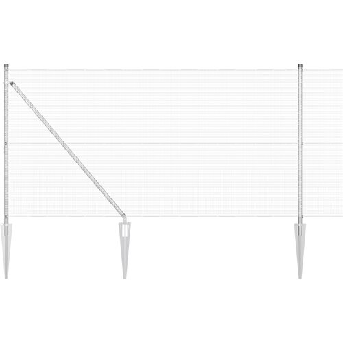 vidaXL Set stupova ograde Set od 2 Pocinčani čelik 10 x 1 m Izdržljivo Cene