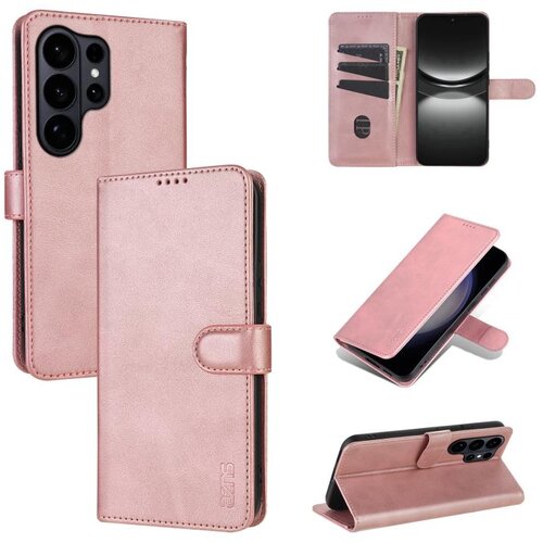 SUNSKY Eleganten ovitek etui iz umetnega usnja za Samsung S26 Ultra, Rose Gold Slike